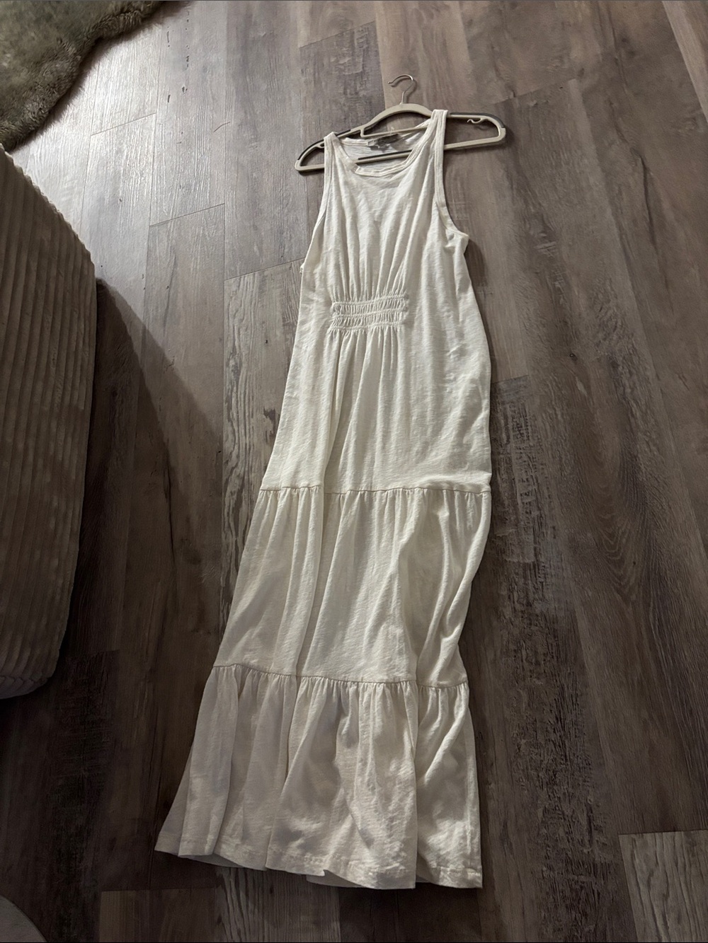 AllSaints White Sleeveless Tiered Maxi Dress - Picture 7 of 8
